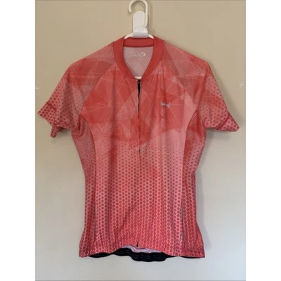 Baleaf Coral Salmon Full Zip Cycling Jersey Activewear Top Shirt Womens Medium - Image 1 of 4