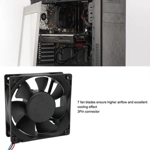 CPU Cooling Fan 120mm 24V 0.75A 1300RPM Quiet 3Pin Connector Easy Installation - Picture 1 of 12