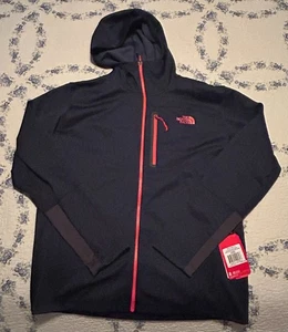 The North Face Mens Navy Blue and Orange XL Zip Up Jacket Active Fit Windbreaker - Picture 1 of 8