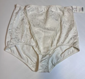 Vtg Playtex Girdle Panties 2XLG Firm Control Satin Lace Brief Tummy Trim - Picture 1 of 4
