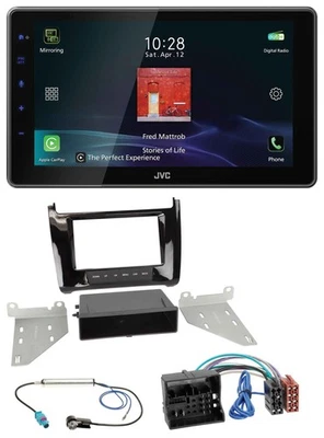 JVC DAB MP3 Bluetooth USB Autoradio für VW Polo (ab 14) - piano-schwarz - Bild 1 von 4