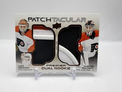 2024-25 UD Premier Fedotov Kolosov Patchtacular Dual Rookie Chest Logo /25 - Image 1 of 2