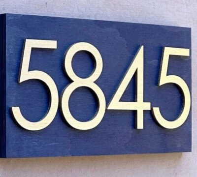 House Numbers, Address Numbers, Modern House Numbers, Personalized Wooden Sign - Image 1 of 4
