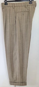 Men's 1950s  Fawn Pinstripe Peg Trousers Rockabilly Rockin 50s Pegs - Picture 1 of 4