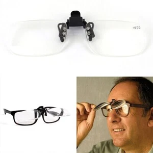 +2.0 +3.0 +4.0 Clip On Flip Up Magnifying Reading Glasses Magnifiers Lenses New - Picture 1 of 15