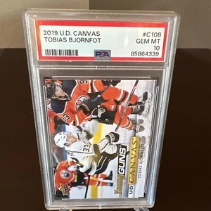2019-20 Upper Deck Hockey Young Guns Lona Tobias Bjornfot C108 PSA 10 - Imagen 1 de 3