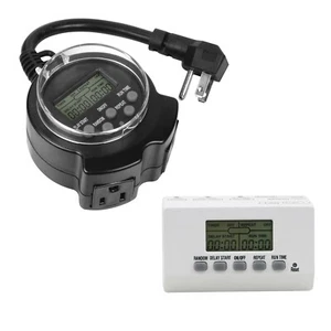 CP Grounded Outlet EZ Digital Timer & 2 Grounded Outlet Outdoor Timer, CPCO95003 - Picture 1 of 10