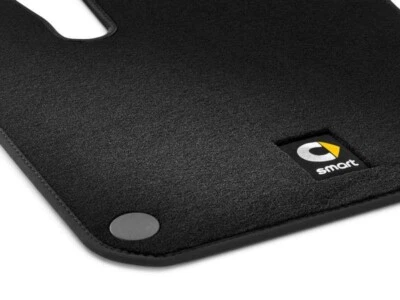 SMART W 453 ForFour/EV/EQ RHD Original Velour Fußmatten 4-teilig Schwarz Neu - Bild 1 von 2