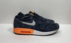 Nike Air Max 1 Dark Obsidian Atomic Orange 512033-400 Men's Size 12 Suede Shoes - Picture 1 of 8