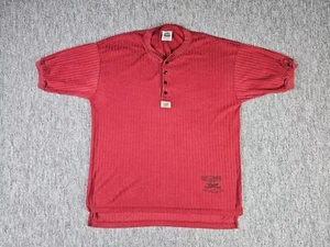 Polo Levi’s vintage uomo L anni 90 manica corta bordeaux made in USA cotone - Foto 1 di 10