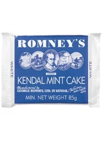 Kendal Mint Cake Romney's White Kendal Mintcake Pack of 4 x 85g Bars - Picture 1 of 3