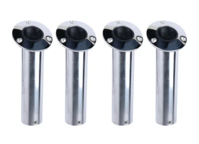 4X Boat Fishing Rod Holder 15 Degree Cast 316 Stainless Steel Fishing Rod Pod  - Image 1 of 4