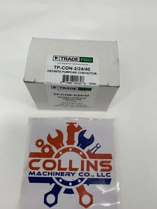 NEW Trade Pro TP-CON-2/24/40 Definite Purpose Contactor 2P 24V Coil 40A w/Lugs - Picture 1 of 7