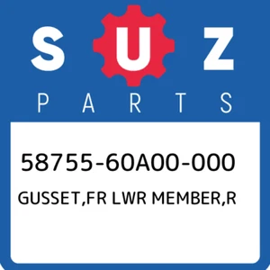 58755-60A00-000 Suzuki Gusset,fr lwr member,r 5875560A00000, New Genuine OEM Par - Bild 1 von 1