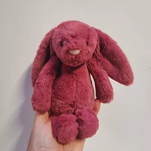 Jellycat New Berry Bashful Bunny rabbit red / berry colour plush sot toy Small r - Picture 1 of 5