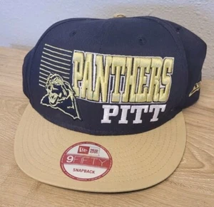 Pitt Panthers Hat New Era Cap SnapBack Black Gold Spell Out 9Fifty 3D Pittsburgh - Picture 1 of 5