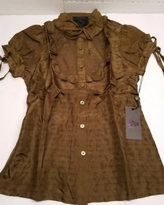 Nuevo con etiquetas Top Alpha Lux Alpha Industries para mujer manga corta abotonada nuevo talla M - Imagen 1 de 10