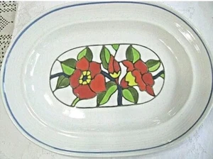 Vintage Metlox Poppytrail 13" Oval Platter-Moulon Rouge 1976-79 - Picture 1 of 3