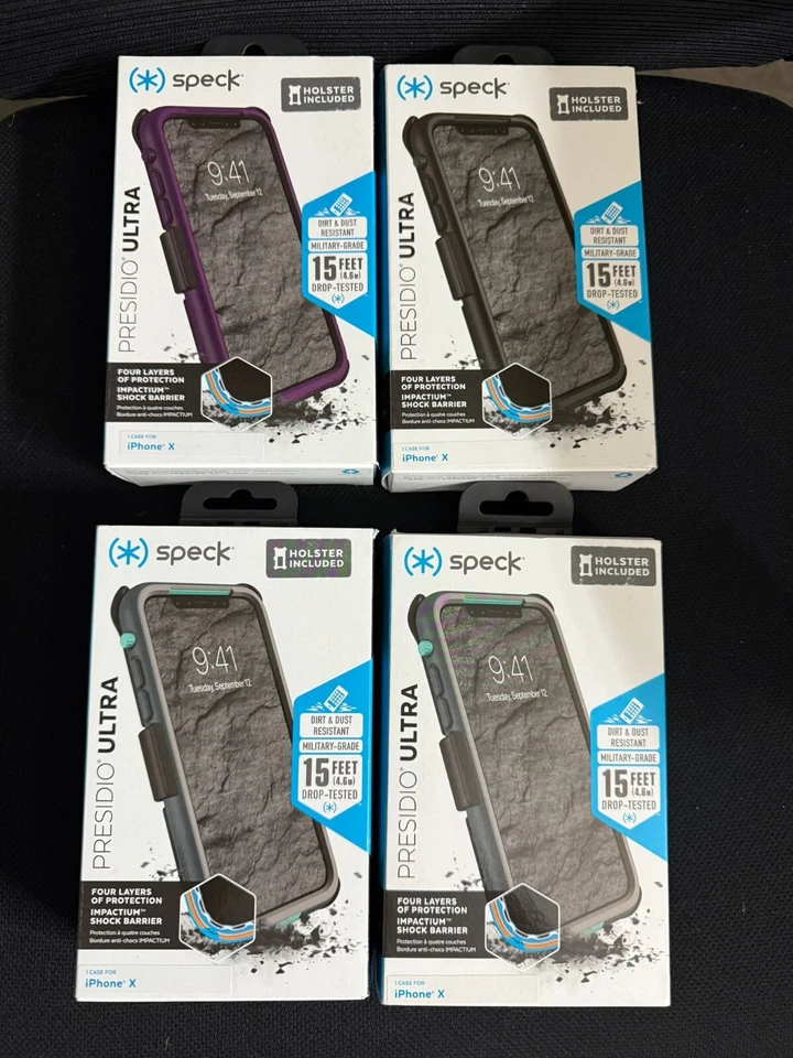 4x Funda Speck Presidio Ultra con Fundas para iPhone X y XS (Varios Colores) Foto 1 de 1