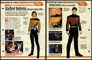 Starfleet Uniforms: Alternate Timeline 2360s Uniforms - Star Trek Fact File Page - Picture 1 of 1