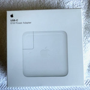 NEW! Original Apple 61W USB-C Power Adapter MRW22LL/A A1947 White - Picture 1 of 3