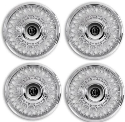 4x 15" Zoll Speichenblende Hot Rod  Radzierblende Radkappe Wheel Cover chrom - Bild 1 von 4