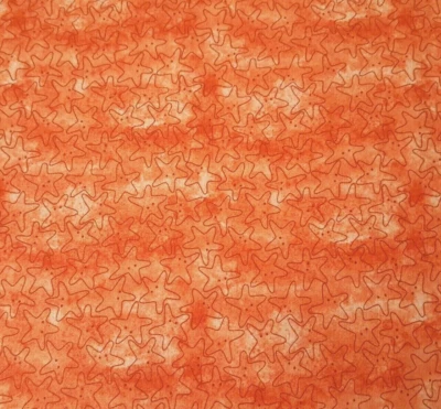 22" Under The Sea Desiree's Designs Quilting Treasures Light Red Starfish - Image 1 of 3