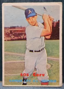 1957 Topps #269 Bob Cerv Kansas City A's - Foto 1 di 2