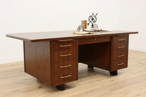 Midcentury Modern Vintage Executive Office or Library Desk #41634 Cover