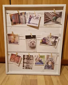 weißer Foto Halter Bilder Rahmen mit 10 Klammern Clips - neu - 60 x 50 cm - Bild 1 von 1