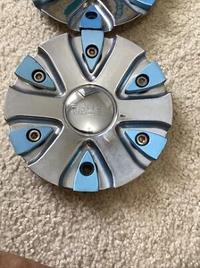 AKUZA WHEELS EMR0712-CAR-CAP / LG0610-53 WHEEL RIM CHROME CENTER ONE (1) PIECE - Picture 1 of 8