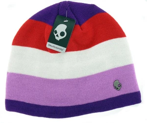 Skullcandy Zipatron Audio Speaker Beanie Hat Purple White Red Brand New - Picture 1 of 1