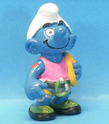 20468 KLETTERER Schlumpf :  Nr. 1 kräftig glänzendes schlumpfblau Schleich CE - Bild 1 von 2