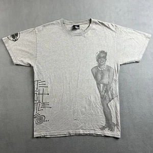 Stussy x Marilyn Monroe Shirt Mens Medium Gray Skateboarding Big Print Vintage - Picture 1 of 12