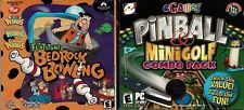 Flintstone Bedrock Bowling & eGames Pinball & Mini Golf Combo Pc New XP Kid Fun
