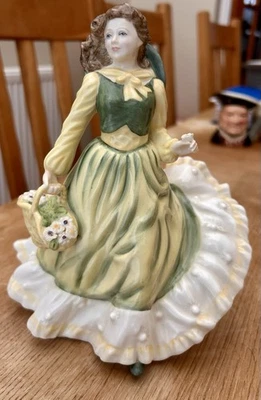Vintage Royal Doulton  Lady Figurine April HN3693 in Mint Condition - Image 1 of 4