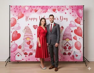 7x5 Valentine's Day Backdrop - Photo Backdrop - Picture 1 of 3