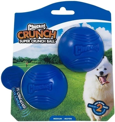Chuckit Super Crunch Ball Crackles and Crunches Dog Toy For Medium Dogs 2-Pack - Image 1 of 4
