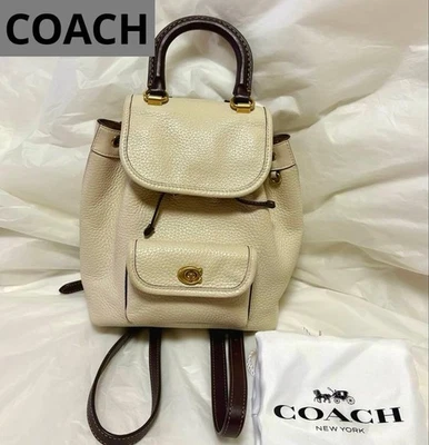 Import duty included  Coach OffWhite Backpack Small Size Adjustable Strap Brown - Image 1 of 4