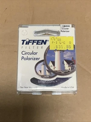 BRAND NEW Tiffen Circular Polarizer 58 mm Filter - Image 1 of 2