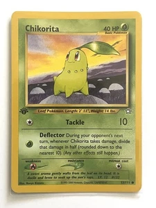 Pokémon Spielkarte Chikorita 2000 Near Mint 1. Edition *** - Bild 1 von 3