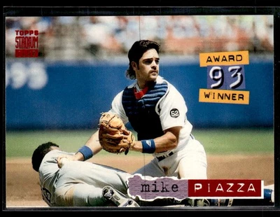 1994 Stadium Club #140 Mike Piazza Dodgers Baseball card 3101L - Image 1 of 2