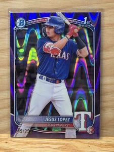 2025 Bowman - Chrome Prospects Jesus Lopez #BCP-88 rifrattore viola /250 (RC) - Foto 1 di 1