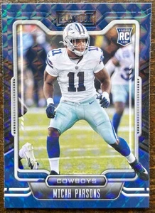 Micah Parsons 2021 Panini Playbook Football RC Blue Mosaic SP Parallel #145 - Picture 1 of 2