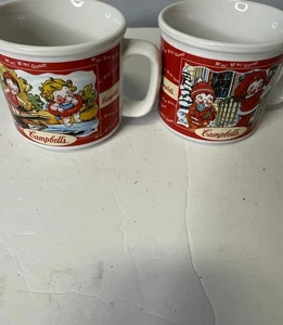 Vintage Campbell Kinder Keramik Suppentassen. 2er Set. 1990’s - Bild 1 von 8