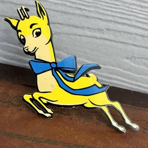 Vintage Babycham Deer Advertising EARLY CLIP BACKED Rare - Picture 1 of 5