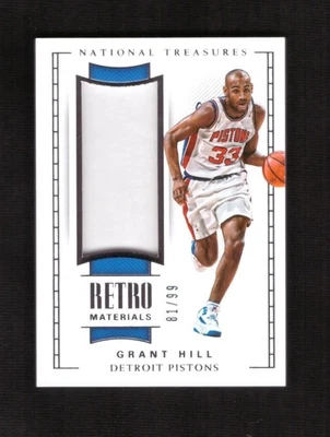 2017-18 Panini National Treasures Grant Hill Retro Materials Jersey 81/99 - Image 1 of 2