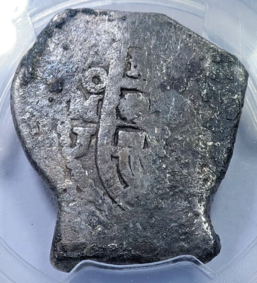 Flota 1700 "OMJ" 1715? Naufragio México 4 Reales Cob Colonial Español PCGS Moneda Foto 1 de 4