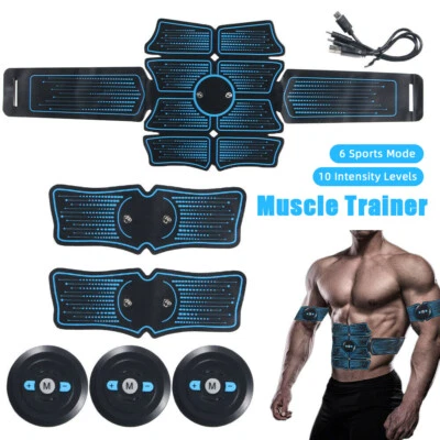 Wireless EMS Muscle Stimulator Toner ABS Abdominal Trainer Body Fitness Massager - image 1 of 4