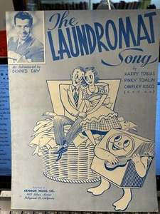 1949 Pinky Tomlin The Laundromat Song partituras Hollywood Pressing - Imagen 1 de 2